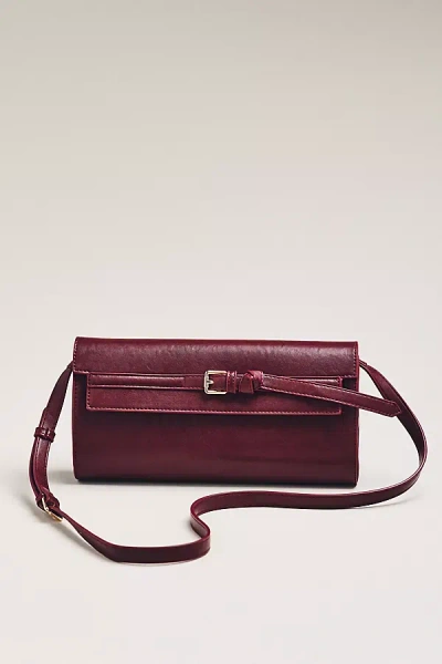 By Anthropologie Structured Belted Crossbody Bag In Purple