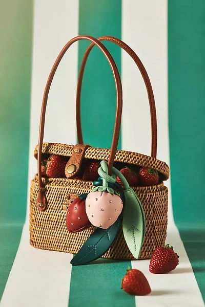 By Anthropologie Structured Rattan Bag In Beige