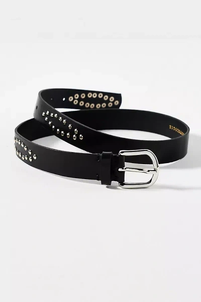 By Anthropologie Studded Ellipse Belt In Black