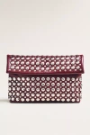 By Anthropologie Studded Foldover Clutch In Purple