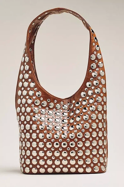 By Anthropologie Studded Shoulder Bag In Sand