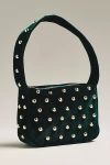 By Anthropologie Studded Velvet Shoulder Bag In Green