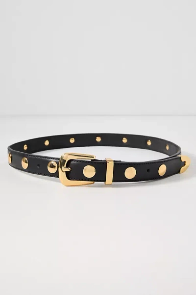 By Anthropologie Studded Western Belt In Black