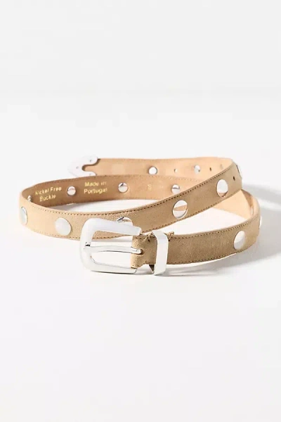 By Anthropologie Studded Western Belt In Brown