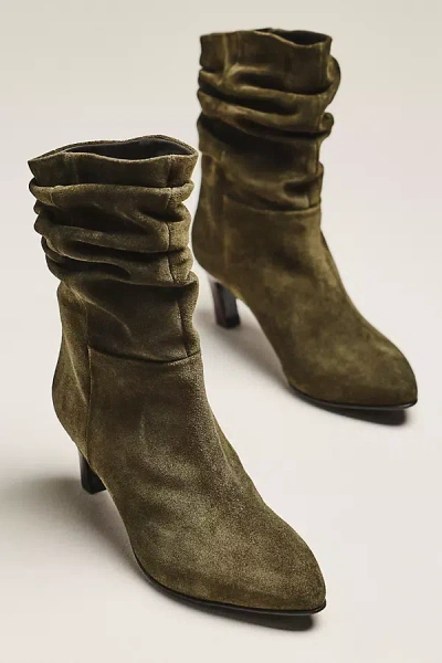 By Anthropologie Suede Scrunch Boots In Multi