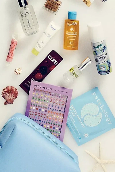 By Anthropologie Summer Beauty Bag In Blue