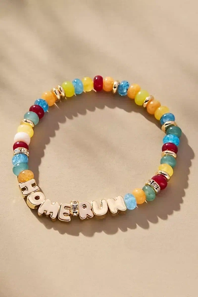 By Anthropologie Summer Bubble Letter Bracelet In Orange