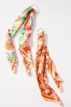 By Anthropologie Summer Fruits Printed Hair Scarves, Set Of 2