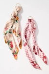 By Anthropologie Summer Fruits Printed Hair Scarves, Set Of 2