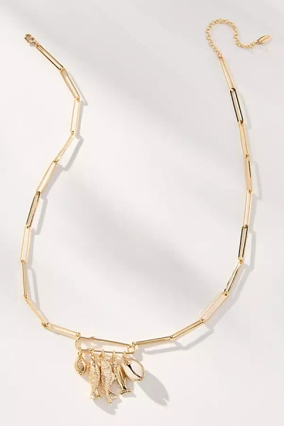 By Anthropologie Summer Icon Bar Charm Paperclip Necklace