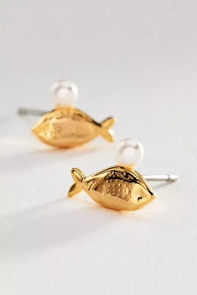 By Anthropologie Summer Icon Post Earrings In Gold