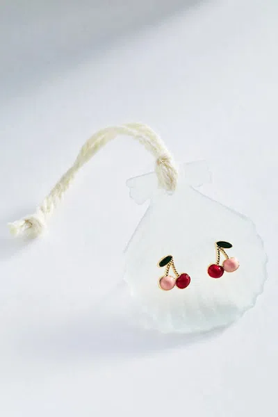 By Anthropologie Summer Icon Post Earrings In White