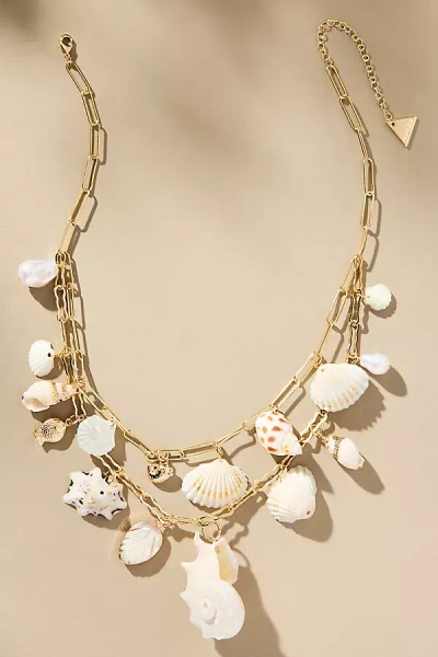 By Anthropologie Summer Shell Icon Layered Charm Necklace