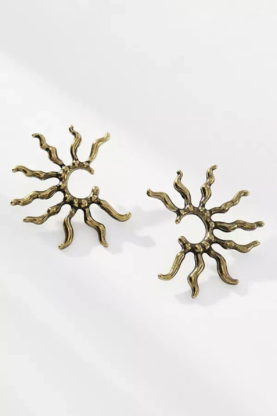 By Anthropologie Sunburst Squiggle Post Earrings