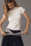 By Anthropologie Super Soft Layering Tee In White