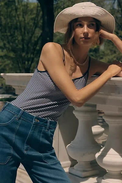 By Anthropologie Surrey '90s Strappy Scoop Tank Top In Blue