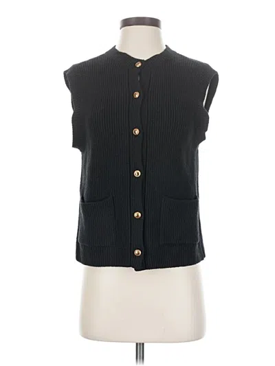 Pre-owned By Anthropologie Sweater Vest In Black
