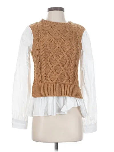 Pre-owned By Anthropologie Sweater Vest In Brown