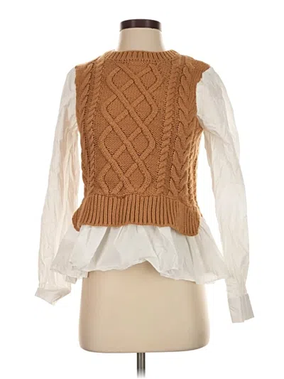 Pre-owned By Anthropologie Sweater Vest In Brown