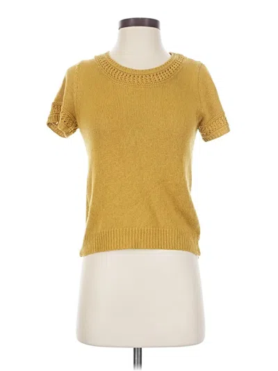 Pre-owned By Anthropologie Sweater Vest In Gold