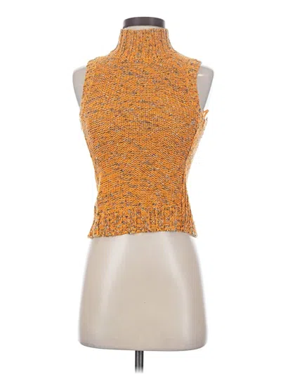 Pre-owned By Anthropologie Sweater Vest In Orange