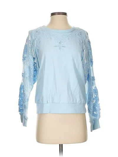 Pre-owned By Anthropologie Sweatshirt In Blue