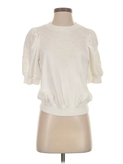 Pre-owned By Anthropologie Sweatshirt In Ivory