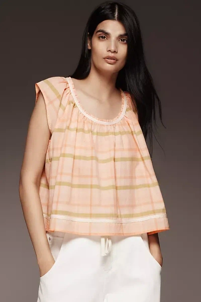 By Anthropologie Swing Tank Top In Orange