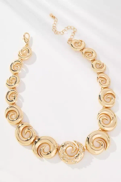 By Anthropologie Swirl Chain Necklace In Gold