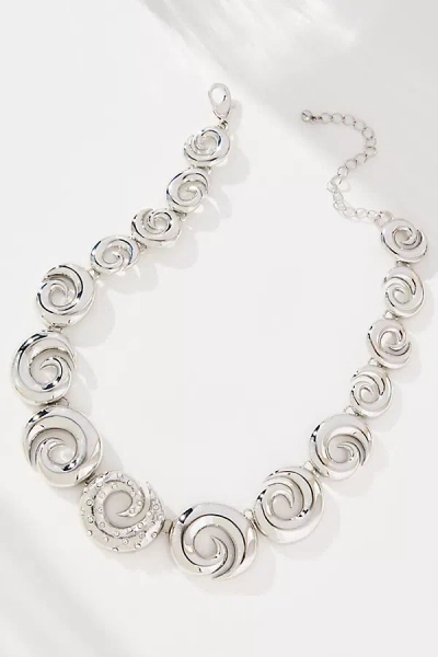 By Anthropologie Swirl Chain Necklace In Silver