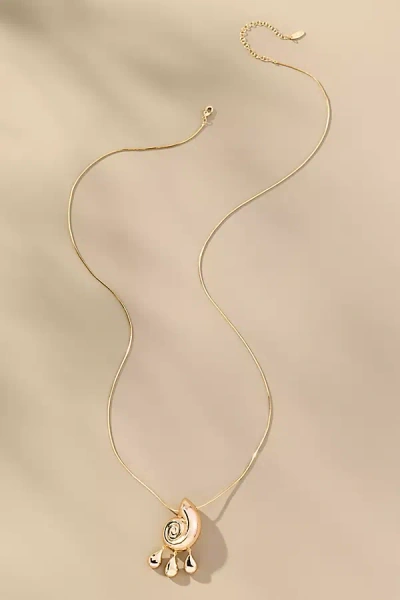By Anthropologie Swirl Drop Necklace In Gold