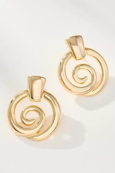 By Anthropologie Swirl Post Earrings In Gold