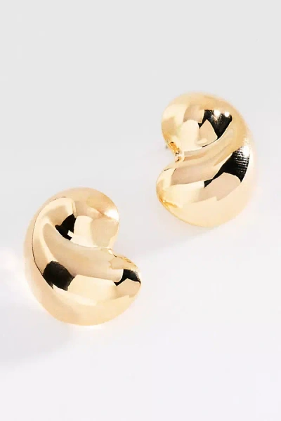 By Anthropologie Swirl Post Earrings In Gold