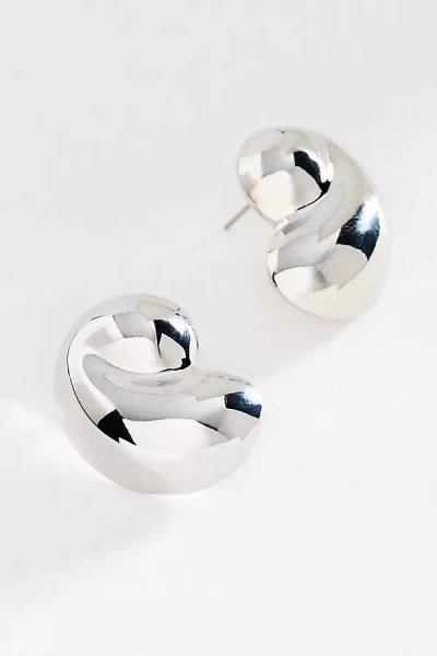 By Anthropologie Swirl Post Earrings In Metallic