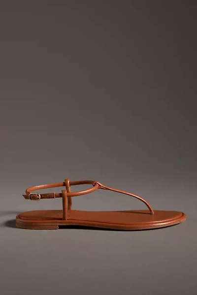 By Anthropologie T-strap Sandals In Brown