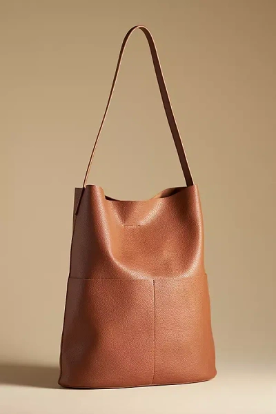 By Anthropologie Tall Bucket Bag In Brown