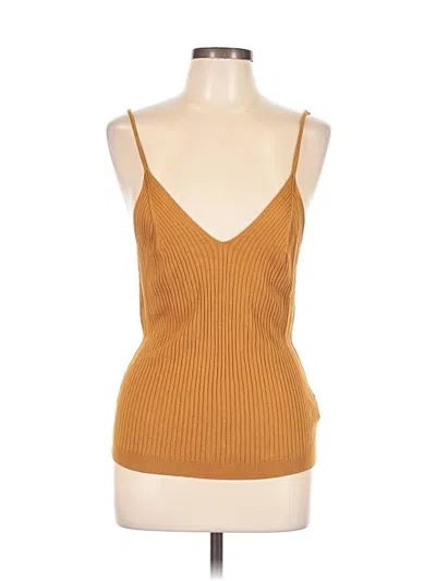 Pre-owned By Anthropologie Tank Top Gold Strapless Neckline Tops