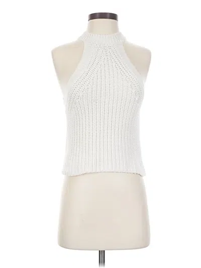 Pre-owned By Anthropologie Tank Top Ivory Halter Neckline Tops