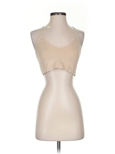 Pre-owned By Anthropologie Tank Top Tan Halter Neckline Tops In Brown