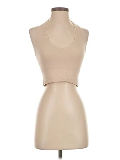 Pre-owned By Anthropologie Tank Top Tan Halter Neckline Tops In Brown