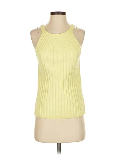 Pre-owned By Anthropologie Tank Top Yellow Halter Neckline Tops