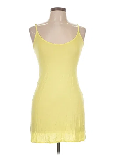 Pre-owned By Anthropologie Tank Top Yellow Halter Neckline Tops