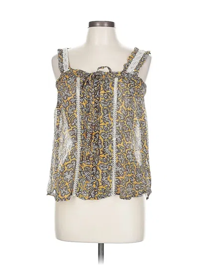 Pre-owned By Anthropologie Tank Top Yellow Strapless Neckline Tops