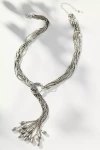 By Anthropologie Tasseled Lariat Necklace In Silver