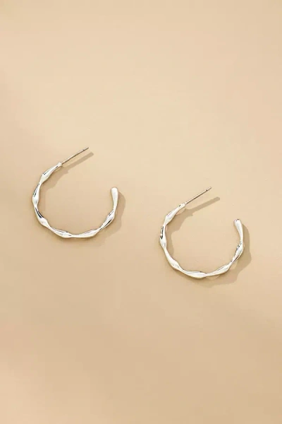 By Anthropologie Teardrop Infinity Hoop Earrings In Metallic