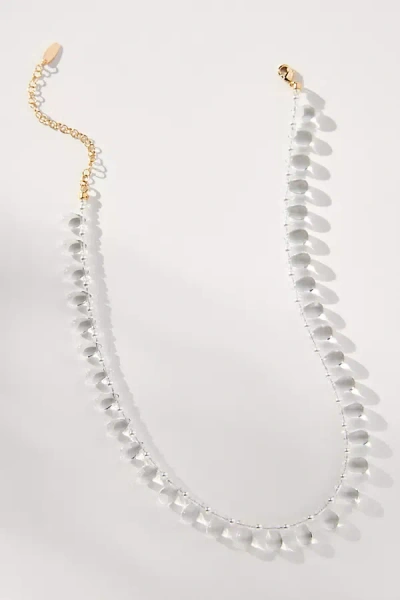 By Anthropologie Teardrop Stone Necklace In Clear