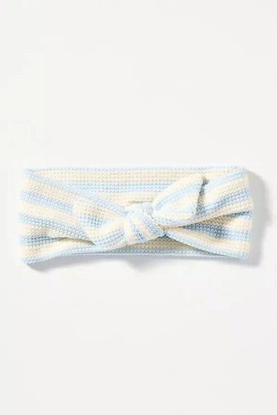 By Anthropologie Textural Knot Fabric Headband In Blue