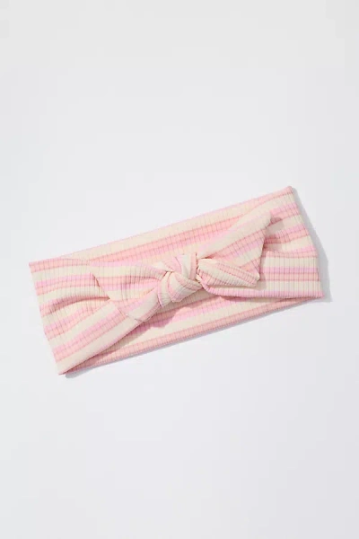 By Anthropologie Textural Knot Fabric Headband In Pink