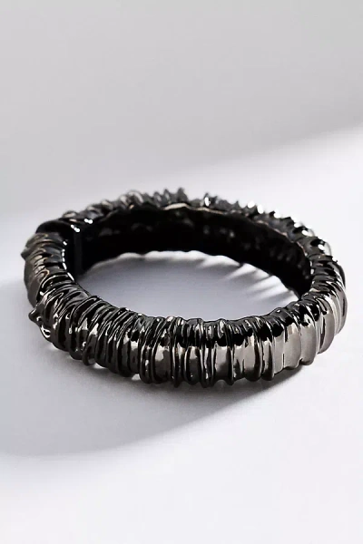 By Anthropologie Textured Bangle Bracelet In Black