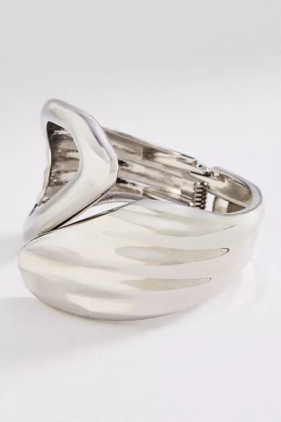 By Anthropologie Textured Coil Cuff Bracelet In Metallic